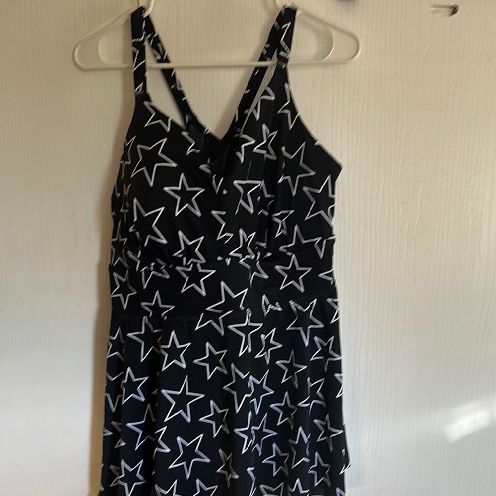 Black Dress with White Star Pattern